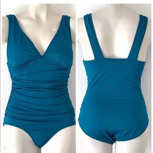 J. Crew Swim - J.CREW RUCHED FEMME TEAL ONE PIECE SWIMSUIT SZ 6 J. Crew Swim - J.CREW RUCHED FEMME TEAL ONE PIECE SWIMSUIT SZ 6